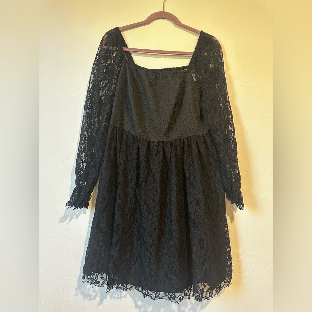 SHEIN Black Lace Dress